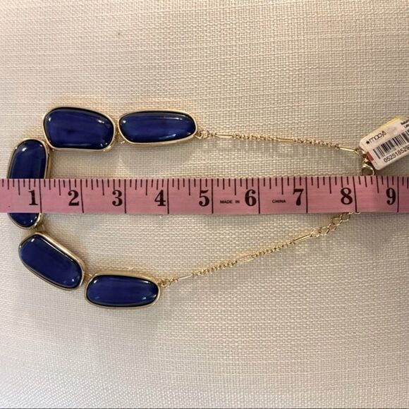 Charter Club NWT Gold and Blue Statement Necklace - Picture 9 of 9